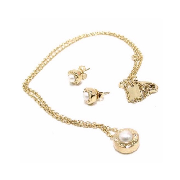 ✨COACH✨LAST 1! Authentic Circle Rosegold & Pearl Set - Picture 6 of 8